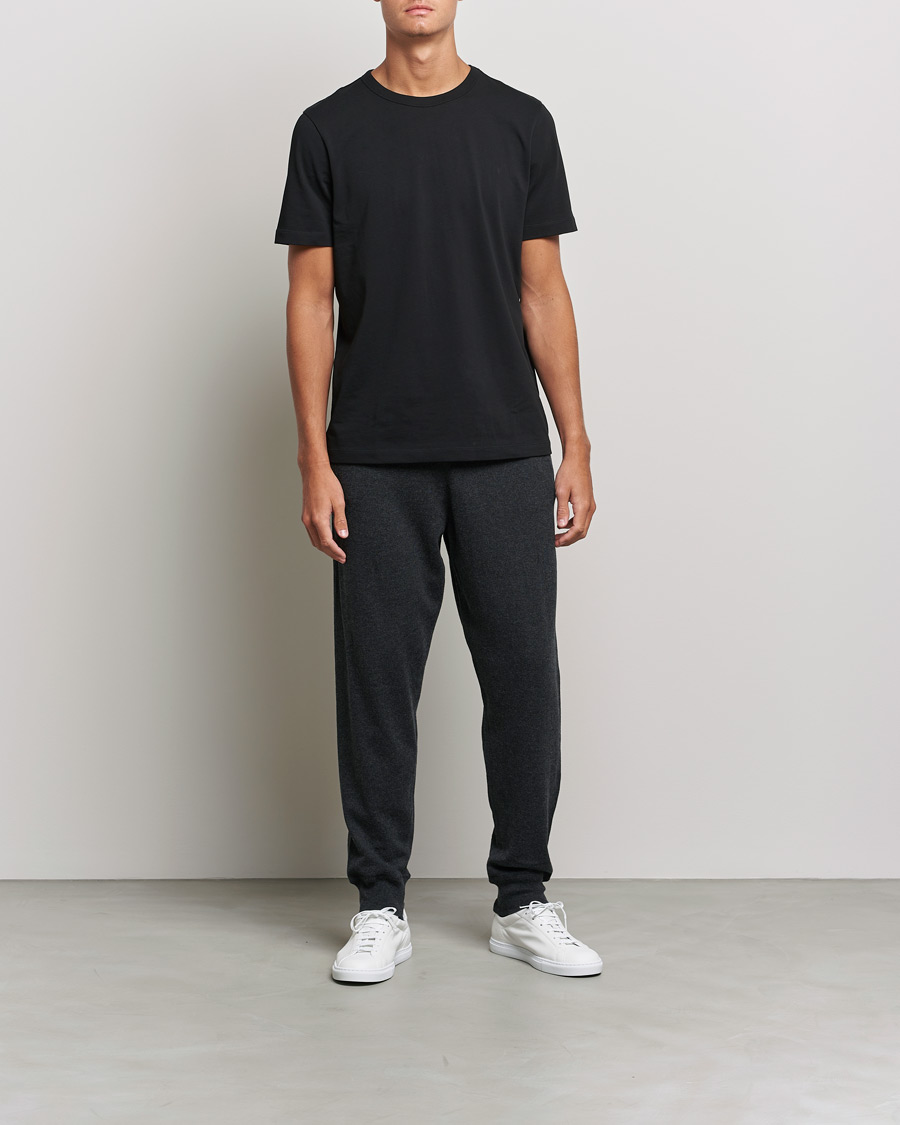 Herre | Bukser | Filippa K | Hall Cotton Wool Trouser Antracite Melange