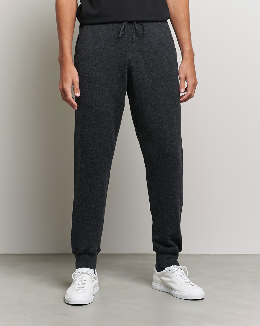 Herre | Bukser | Filippa K | Hall Cotton Wool Trouser Antracite Melange