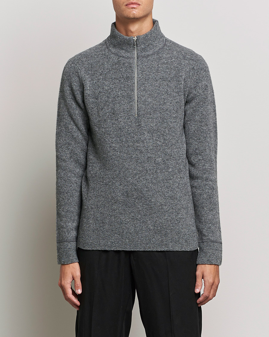 Herre | Filippa K | Filippa K | Andrew Yak Zip Sweater Mid Grey Melange