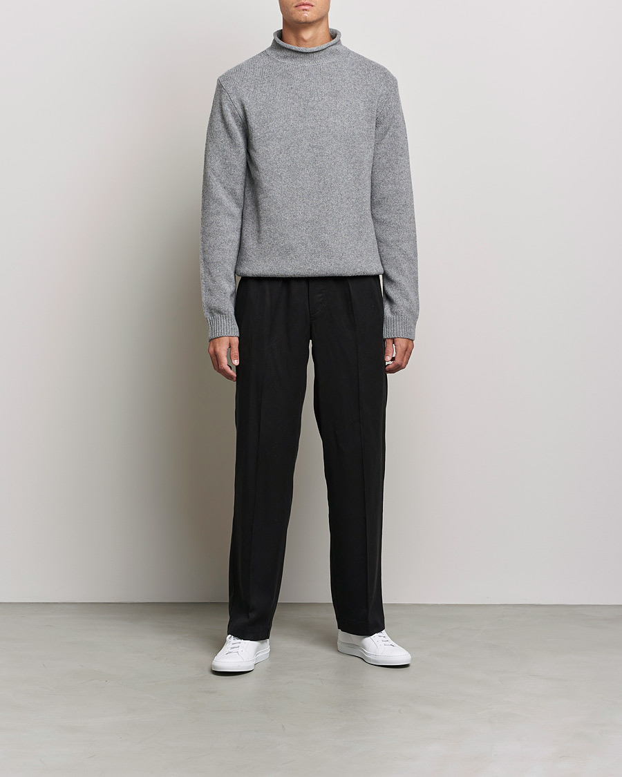 Herre | Gensere | Filippa K | Milo Wool Cashmere Sweater Mid Grey Melange