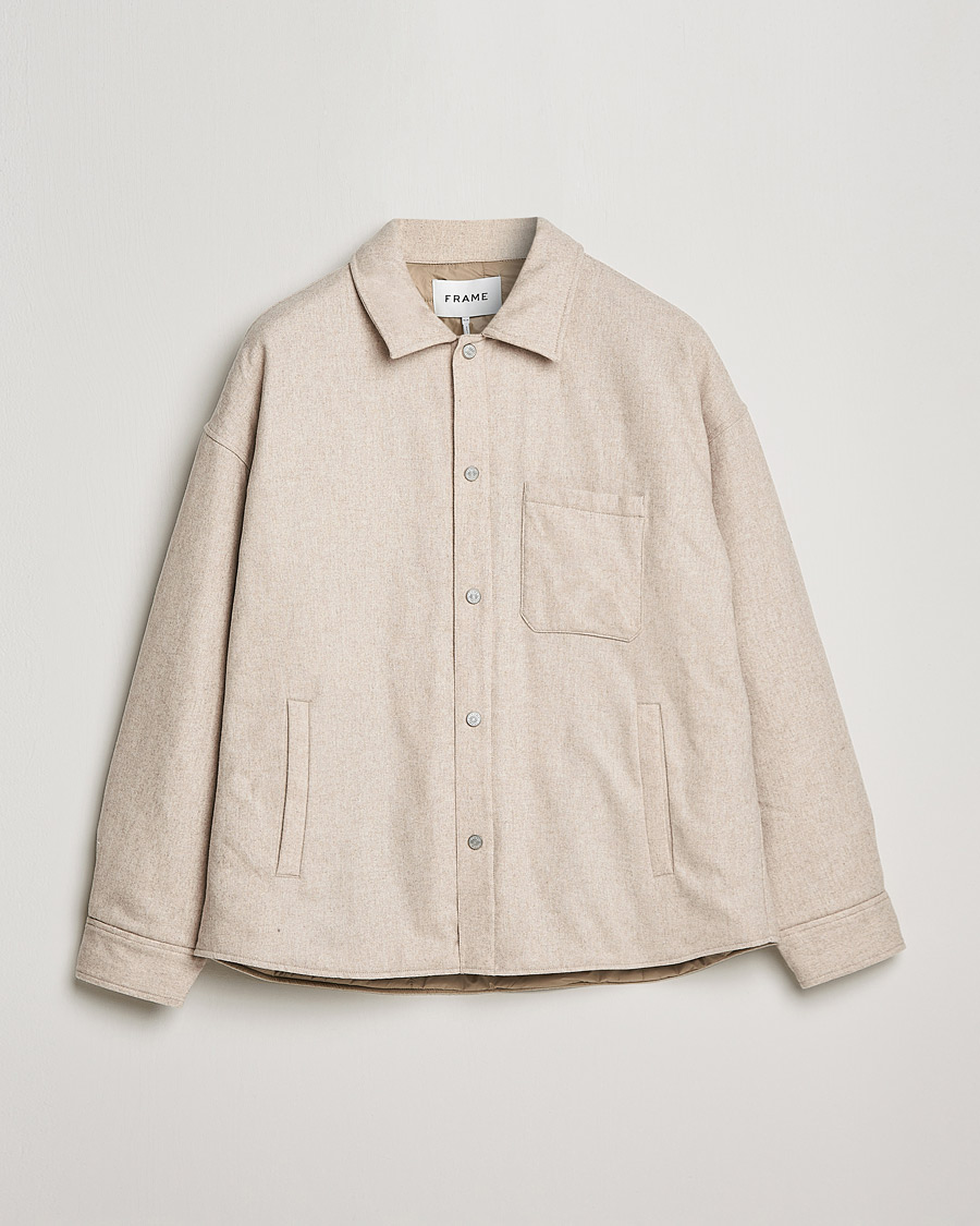 Herre | FRAME | FRAME | Warm Textured Wool/Cashmere Overshirt Deep Fog