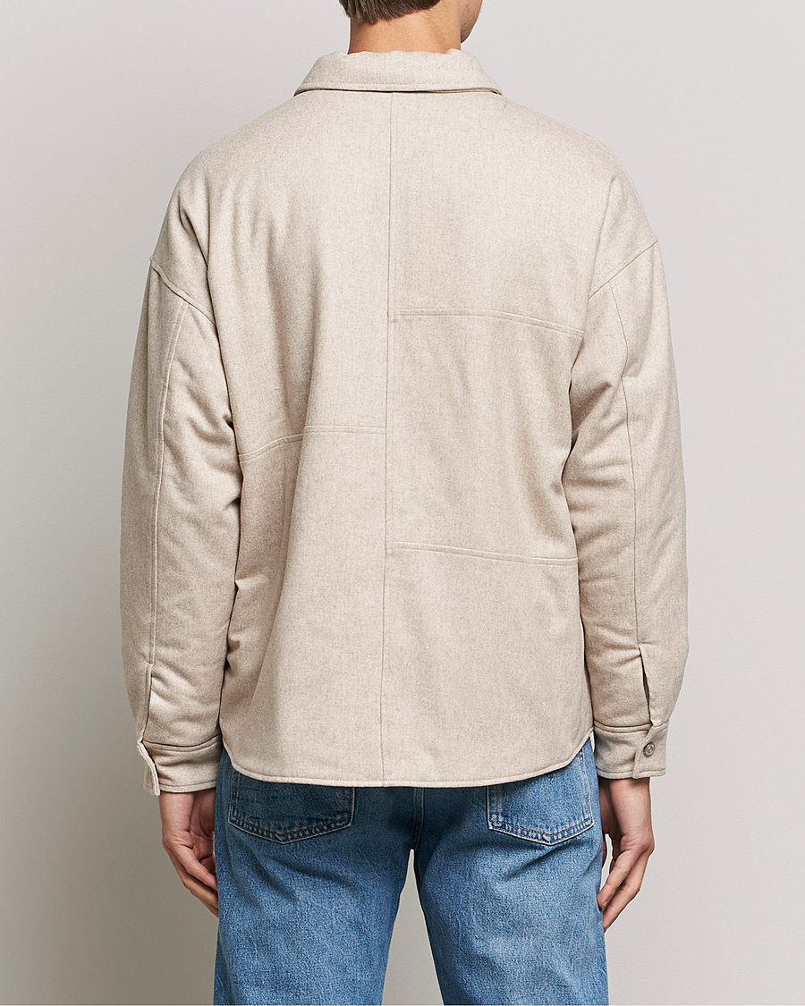 Herre | Skjorter | FRAME | Warm Textured Wool/Cashmere Overshirt Deep Fog