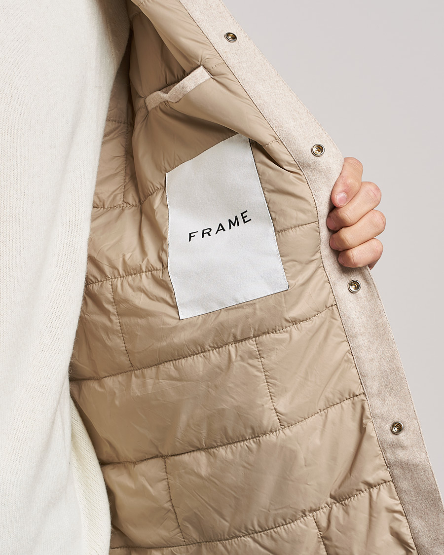 Herre | Skjorter | FRAME | Warm Textured Wool/Cashmere Overshirt Deep Fog