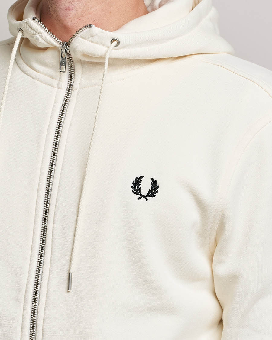 Herre | Gensere | Fred Perry | Hooded Zip Sweatshirt Ecru