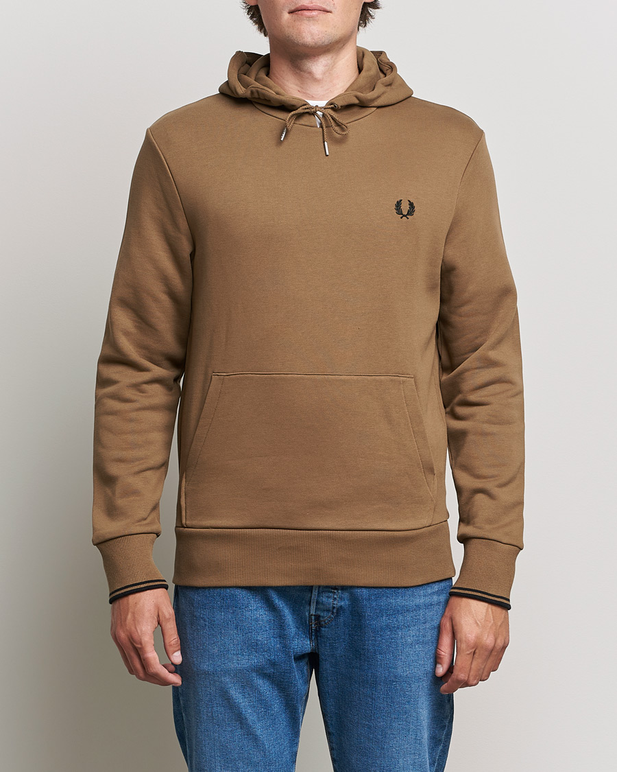 Herre | Gensere | Fred Perry | Twin Tipped Hooded Sweatshirt Shadded Stone