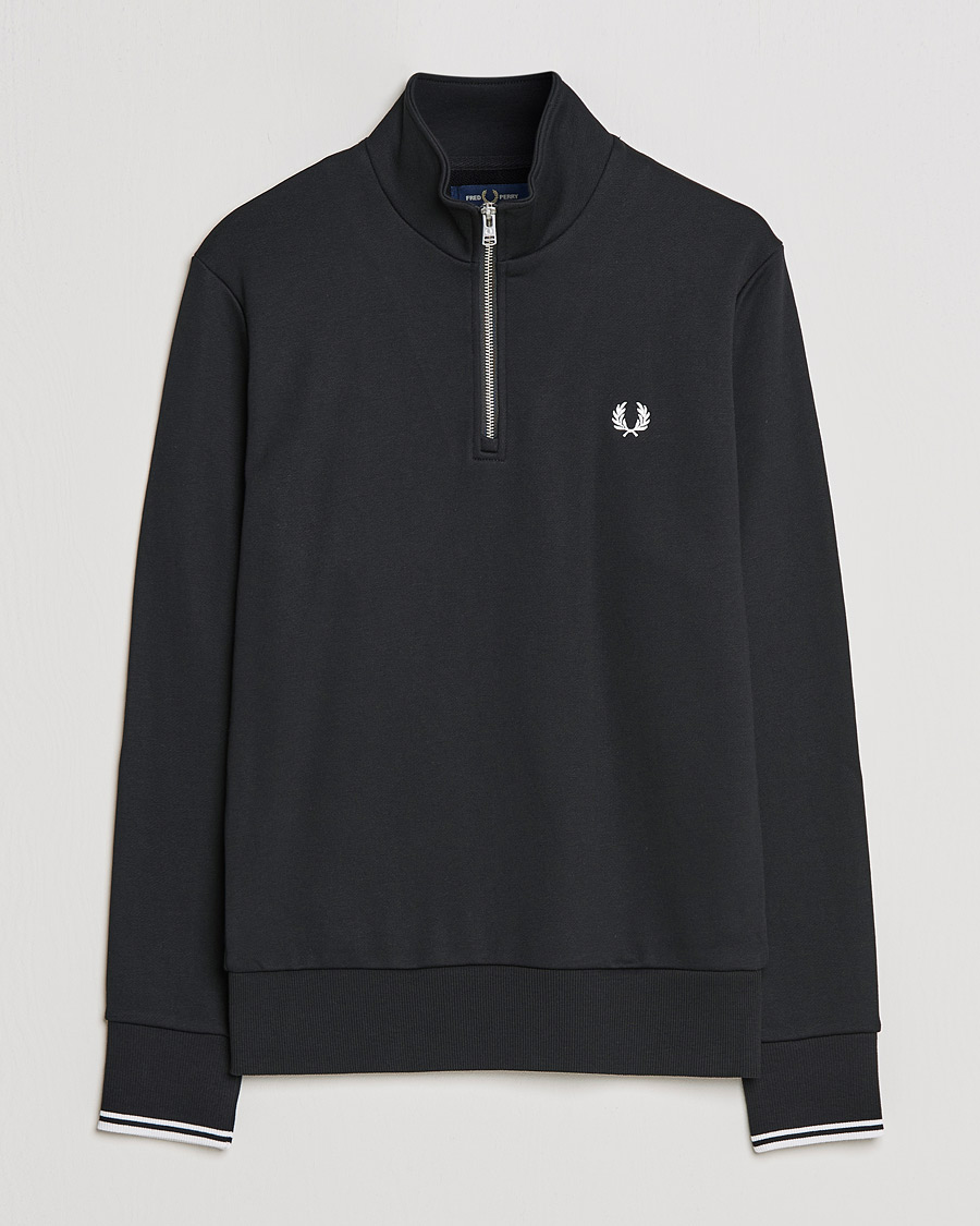 Herre | Gensere | Fred Perry | Half Zip Sweatshirt Black