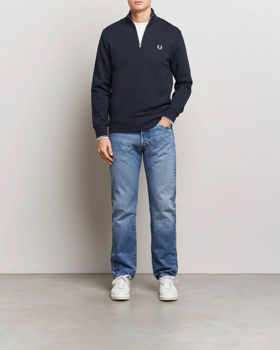 Herre | Gensere | Fred Perry | Half Zip Sweatshirt Navy