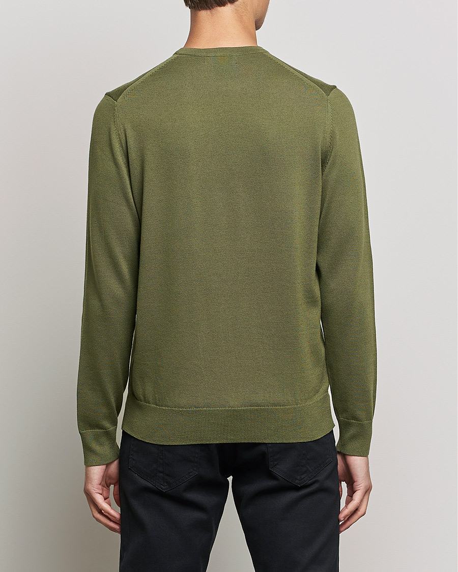 Herre | Gensere | Fred Perry | Classic Crew Neck Jumper Uniform Green