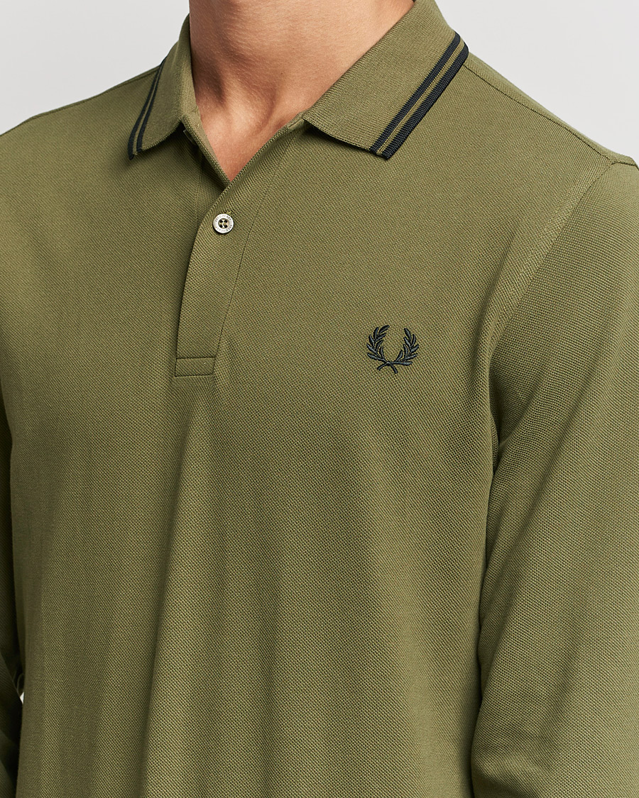 Herre | Pikéer | Fred Perry | Long Sleeve Twin Tipped Shirt Uniform Green