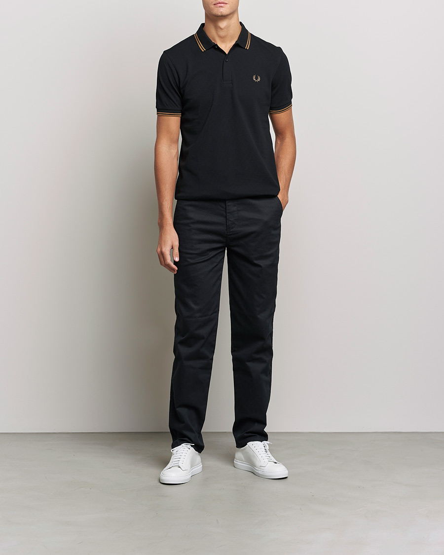 Herre | Pikéer | Fred Perry | Twin Tipped Shirt Black