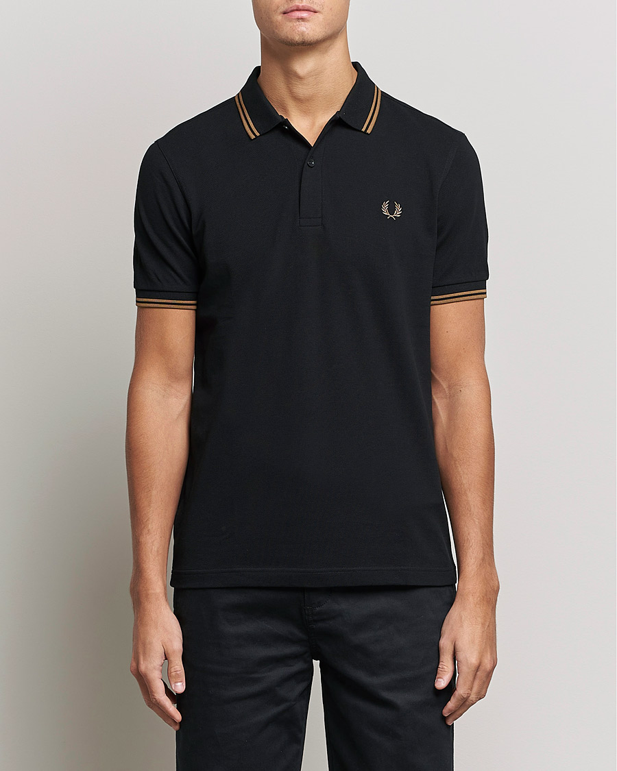 Herre | Pikéer | Fred Perry | Twin Tipped Shirt Black
