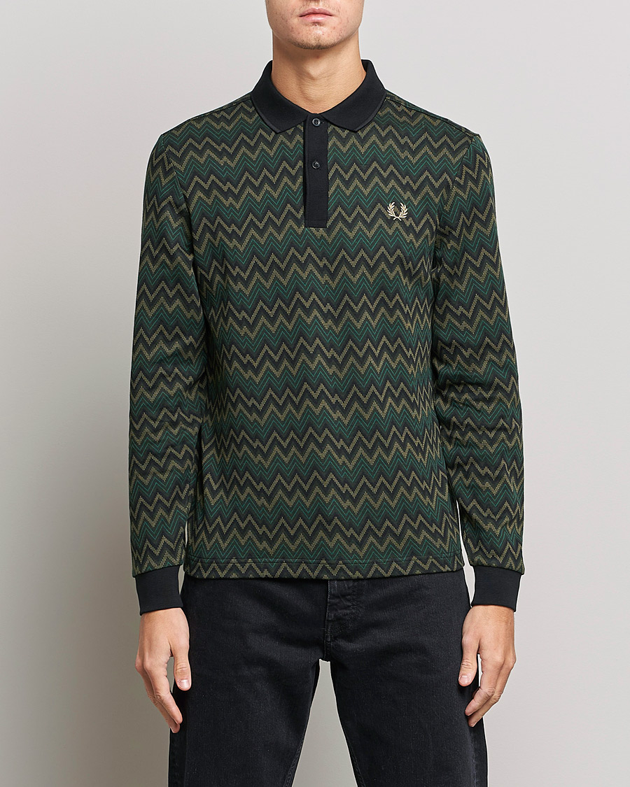 Herre |  | Fred Perry | Jaquard Polo Shirt Night Green