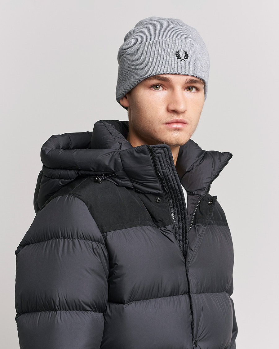 Herre | Fred Perry Merino Wool Beanie Steel | Fred Perry | Merino Wool Beanie Steel