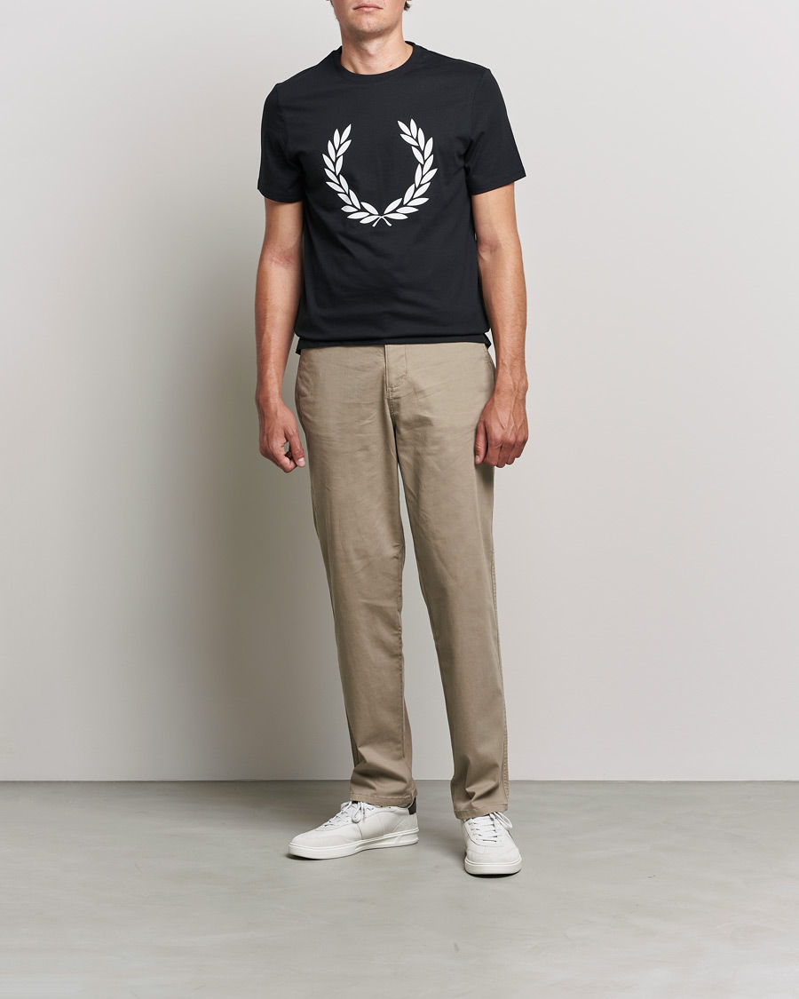 Herre | T-Shirts | Fred Perry | Laurel Wreath T-Shirt Black