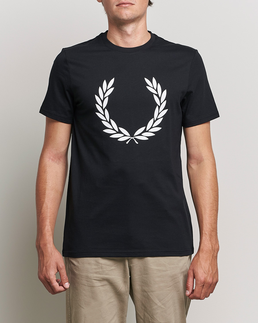 Herre | T-Shirts | Fred Perry | Laurel Wreath T-Shirt Black