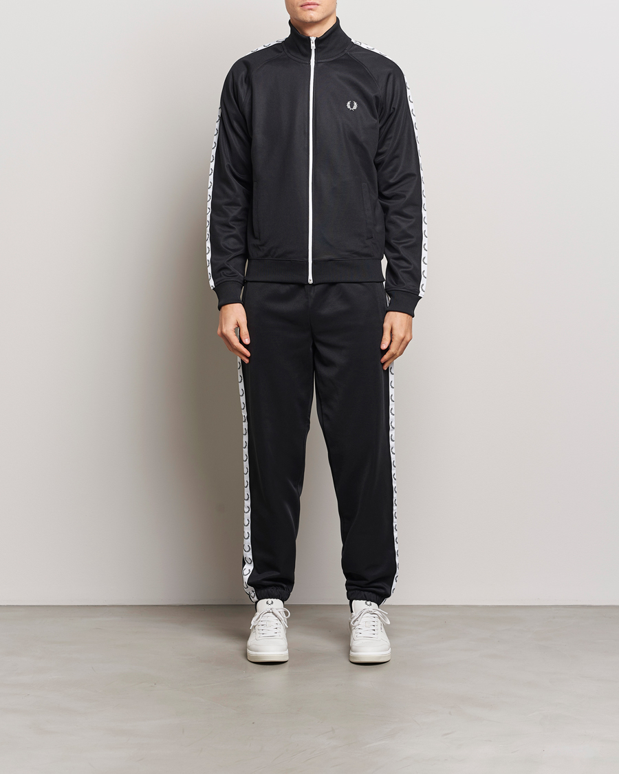 Herre | Gensere | Fred Perry | Taped Track Jacket Black