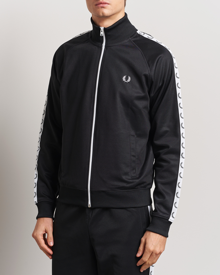 Herre | Gensere | Fred Perry | Taped Track Jacket Black