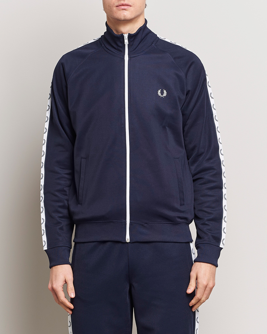 Herre | Fred Perry | Fred Perry | Taped Track Jacket Carbon blue