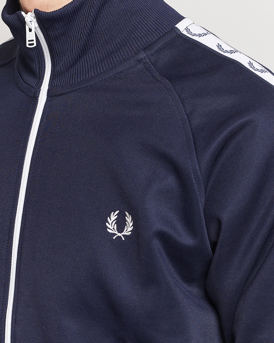 Herre | Gensere | Fred Perry | Taped Track Jacket Carbon blue