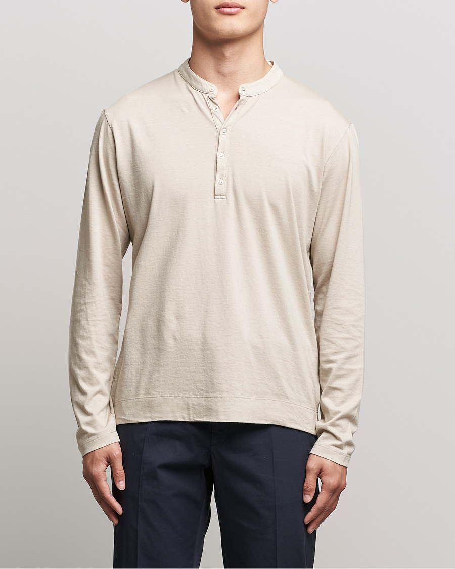 Herre | Gensere | Massimo Alba | Hawai Cotton/Cashmere Henley Chalk