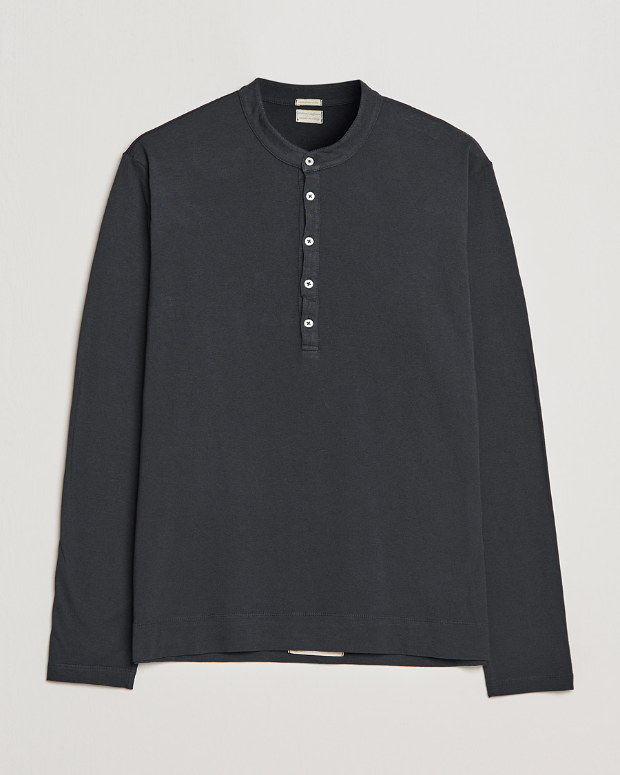 Herre | Gensere | Massimo Alba | Hawai Cotton/Cashmere Henley Washed Black