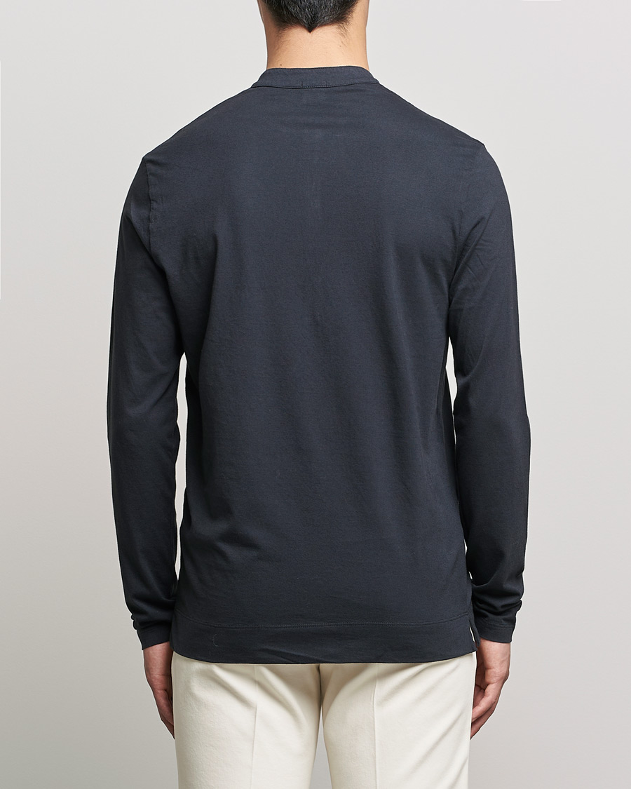 Herre | Gensere | Massimo Alba | Hawai Cotton/Cashmere Henley Washed Black