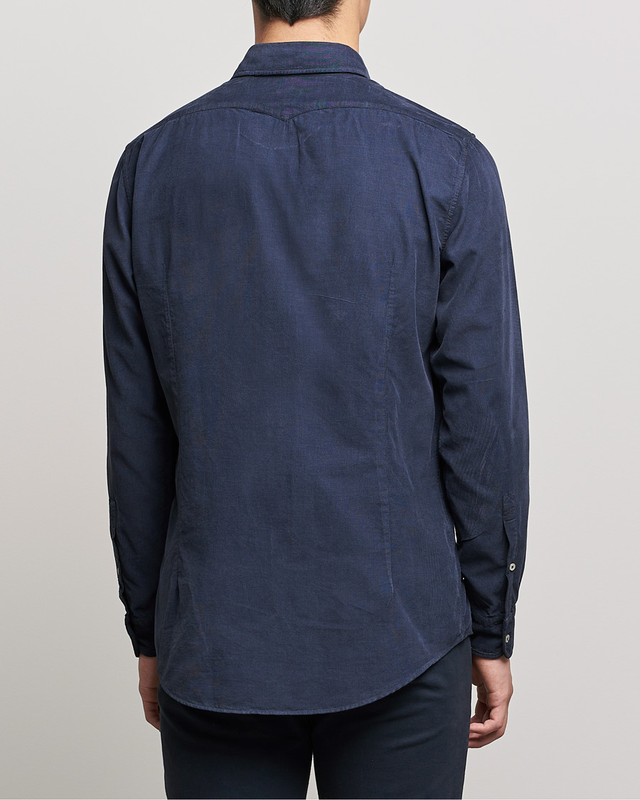 Herre | Skjorter | Massimo Alba | Genova Watercolor Shirt Navy