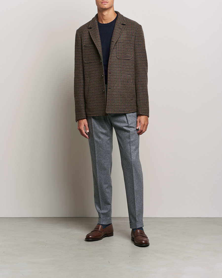 Herre |  | Massimo Alba | Soft Tweed Jacket Bosco Check