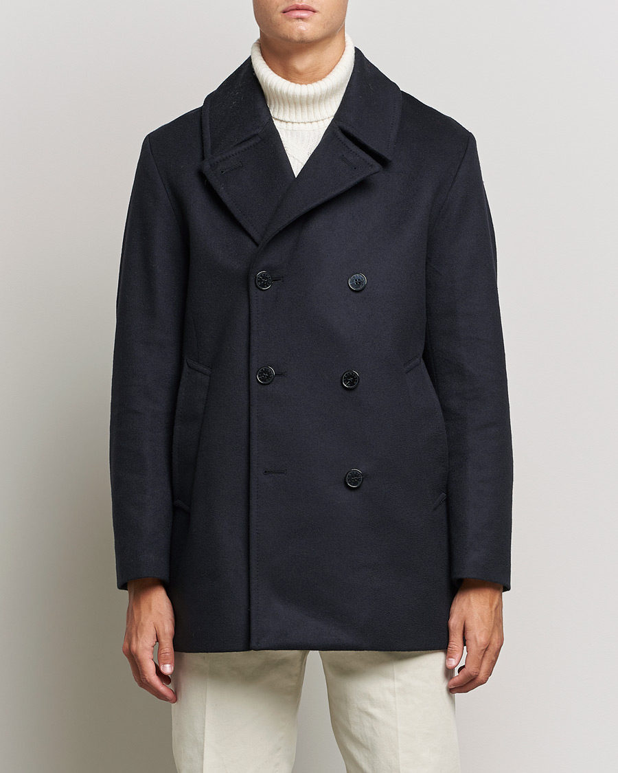Herre | Nøytrale jakker | Mackintosh | Dalton Wool/Cashmere Peacoat Navy