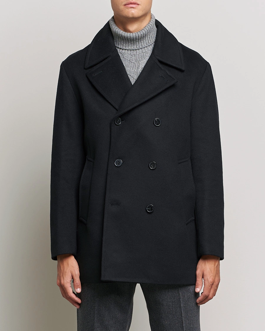 Herre | Nøytrale jakker | Mackintosh | Dalton Wool/Cashmere Peacoat Black