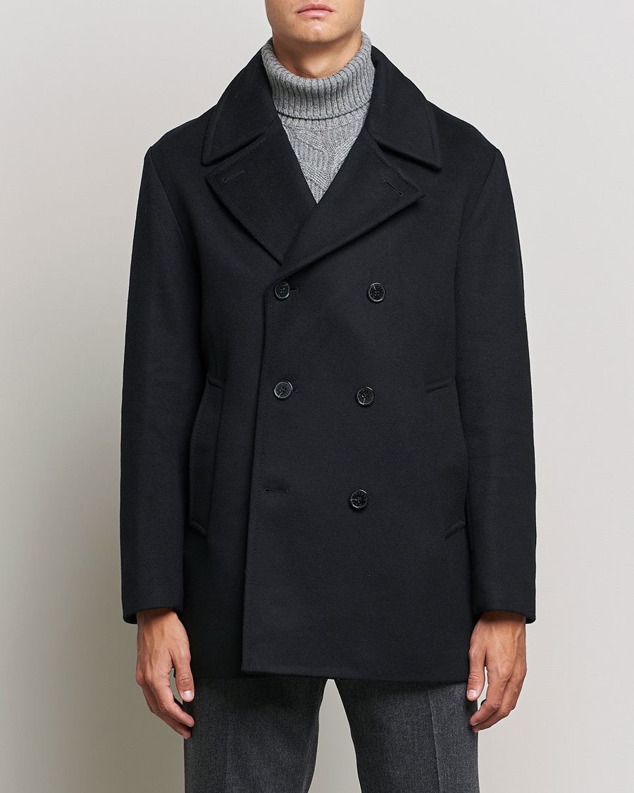 Herre | Nøytrale jakker | Mackintosh | Dalton Wool/Cashmere Peacoat Black