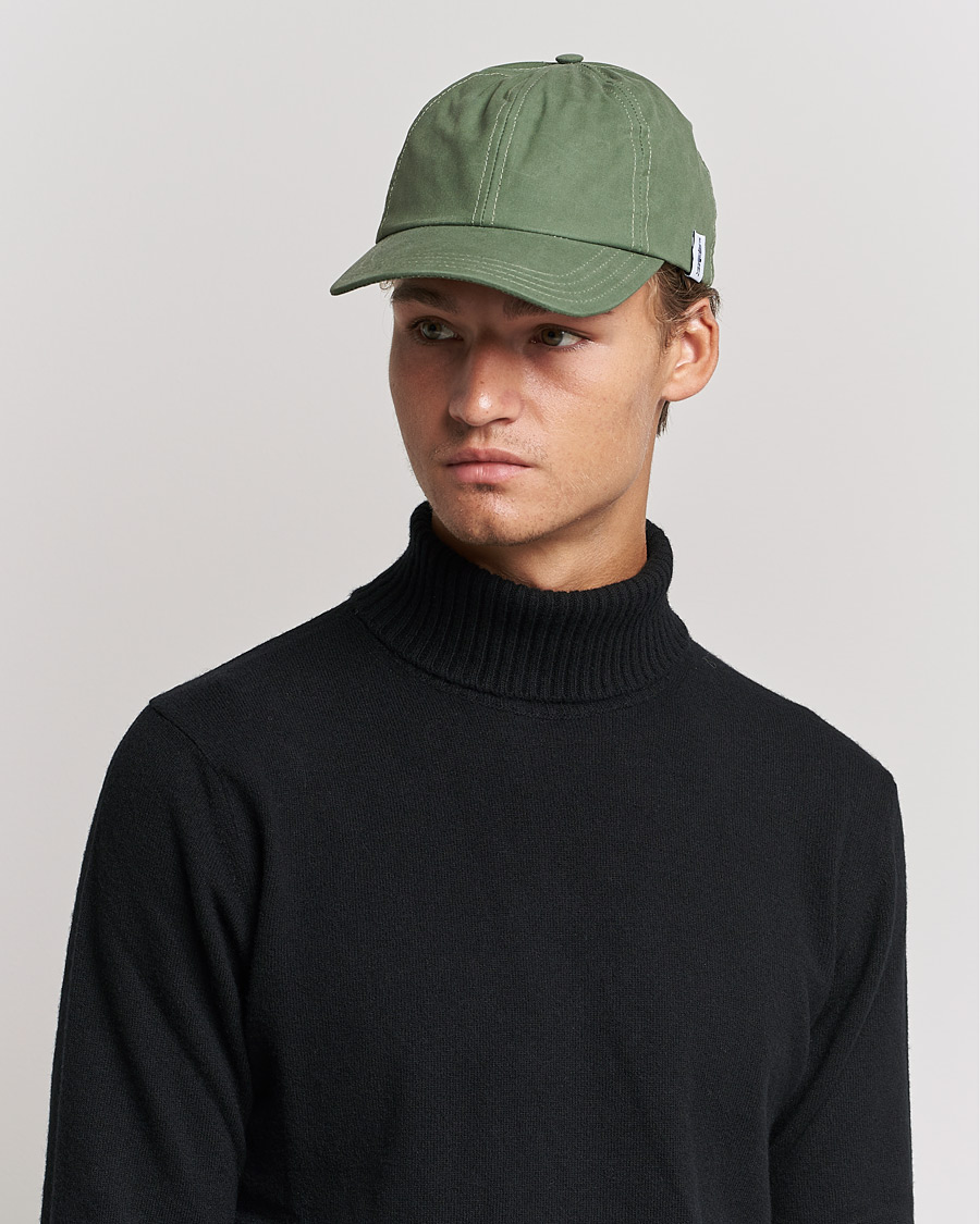 Herre | Mackintosh Tipping Baseball Cap Winter Moss | Mackintosh | Tipping Baseball Cap Winter Moss