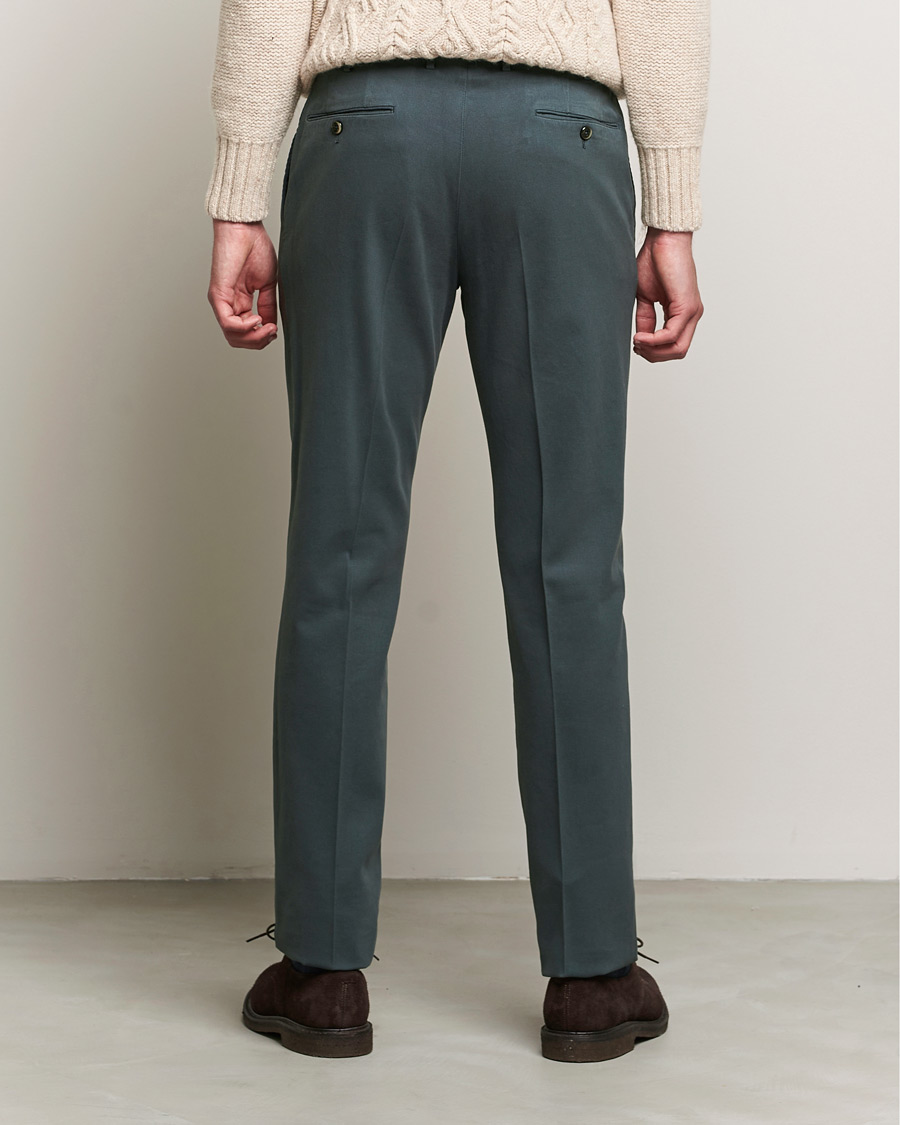 Herre | Bukser | PT01 | Slim Fit Pleated Cotton Stretch Chinos Dark Grey