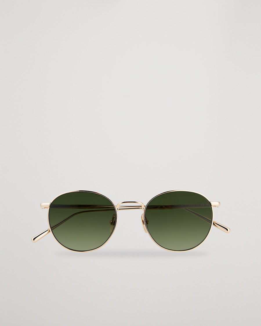Herre | Solbriller | CHIMI | Round Polarized Sunglasses Gold/Green