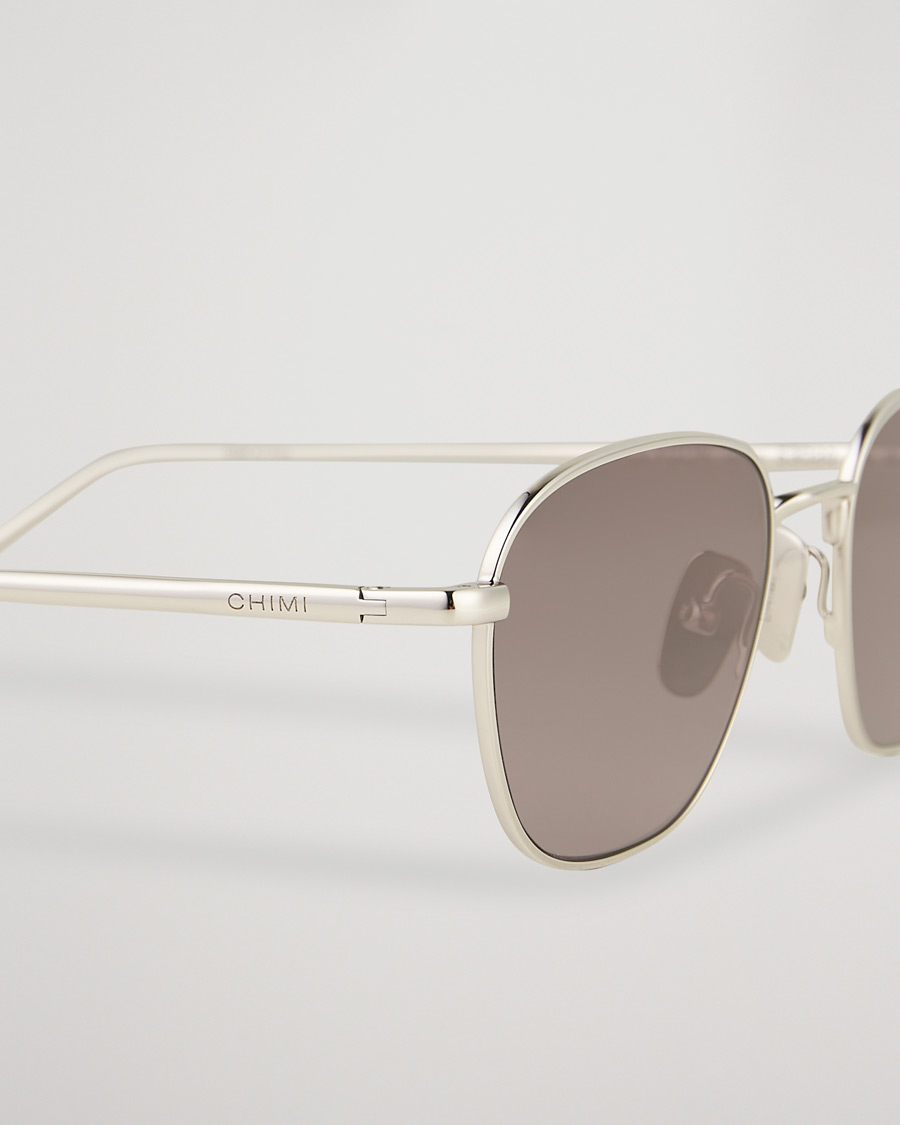 Herre | Solbriller | CHIMI | Polygon Sunglasses Silver/Grey
