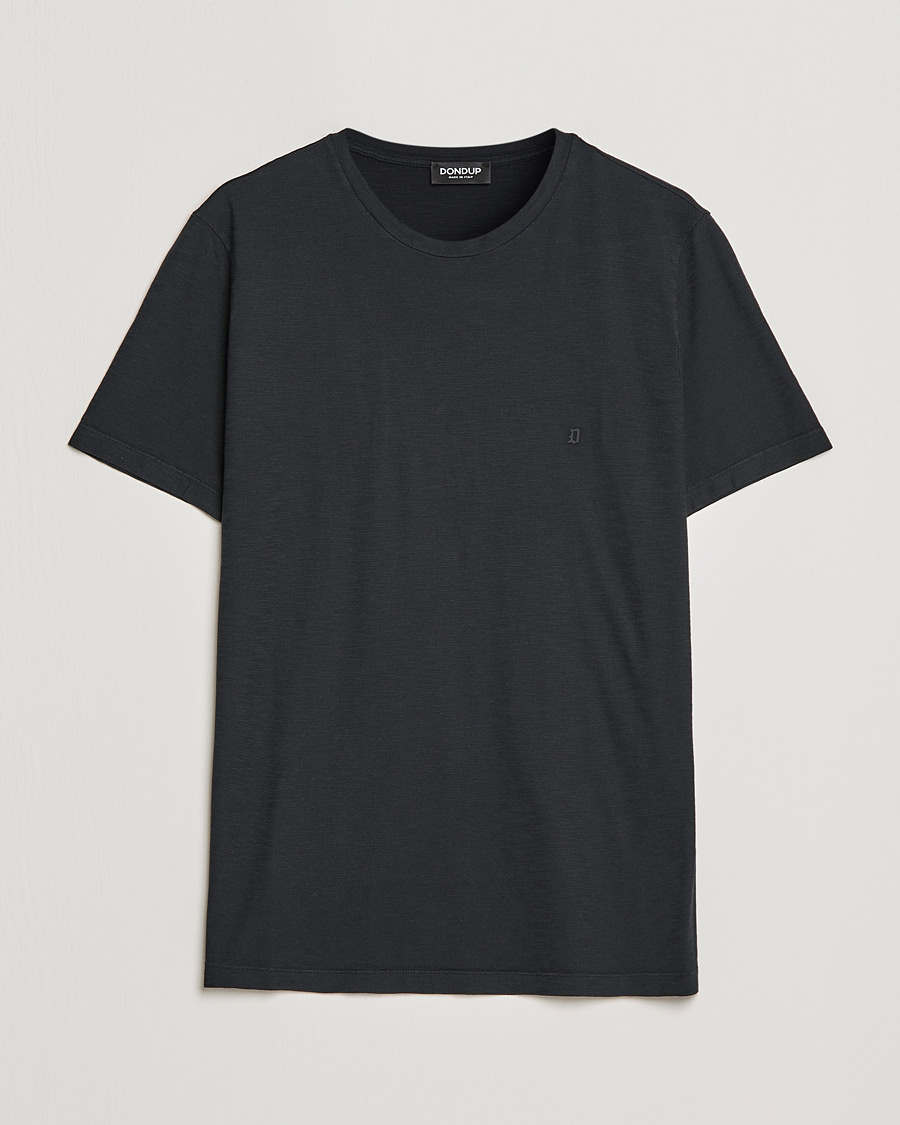 Herre | T-Shirts | Dondup | Cotton Slub Tee Black