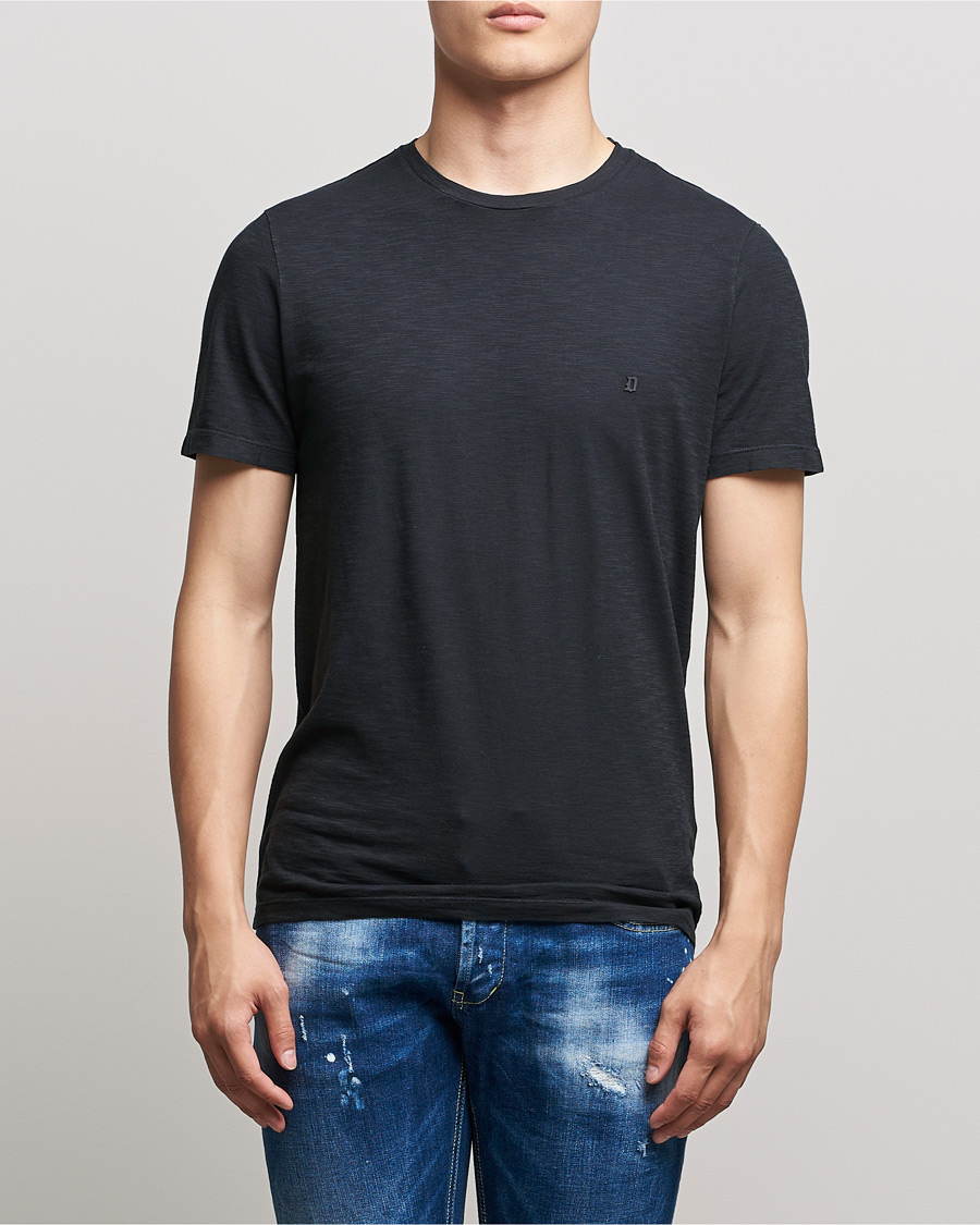 Herre | T-Shirts | Dondup | Cotton Slub Tee Black