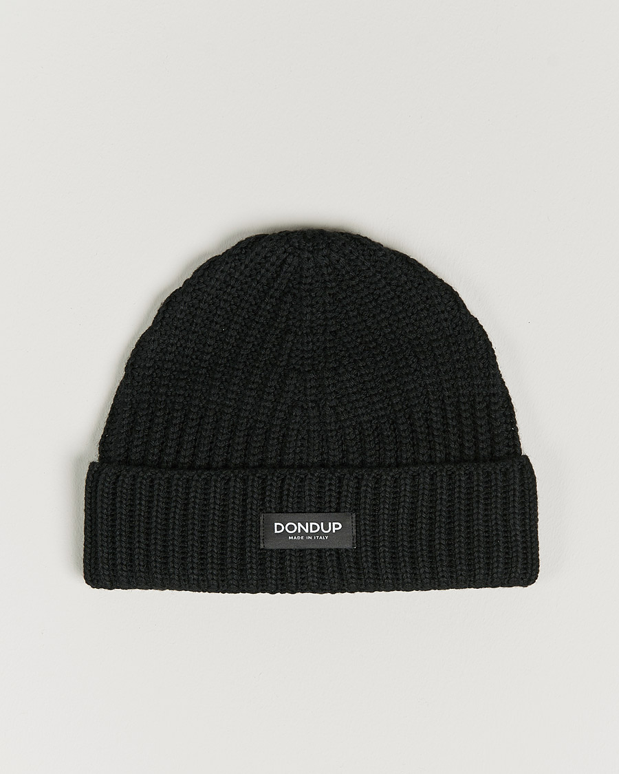 Herre | | Dondup | Ribbed Beanie Black