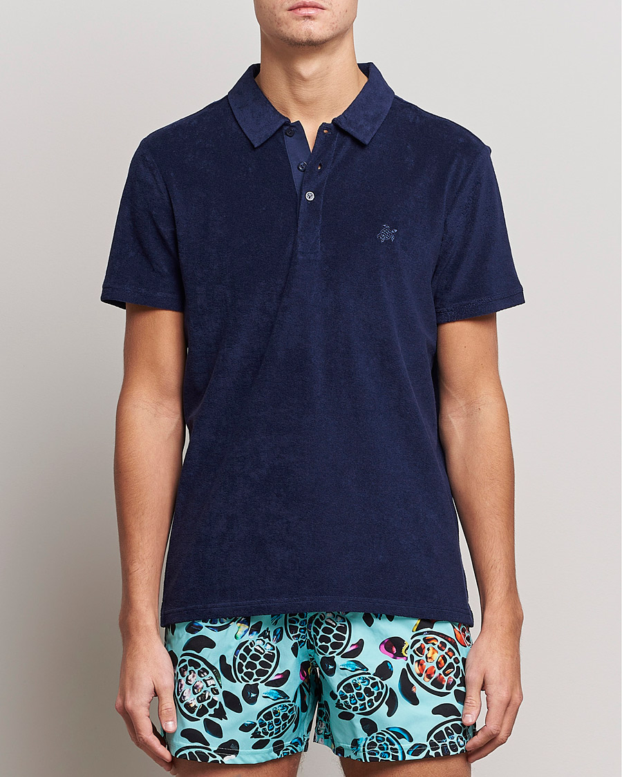 Herre | Skjorter | Vilebrequin | Phoenix Terry Shirt Bleu Marine