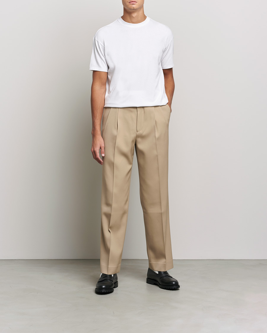 Herre | T-Shirts | Auralee | Seamless Crewneck T-Shirt White