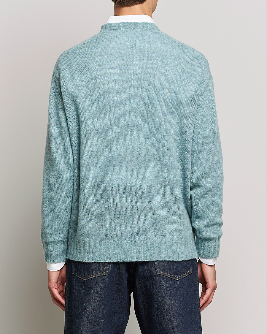 Herre | Gensere | Auralee | Wool/Cashmere Crewneck Knit Top Blue Green