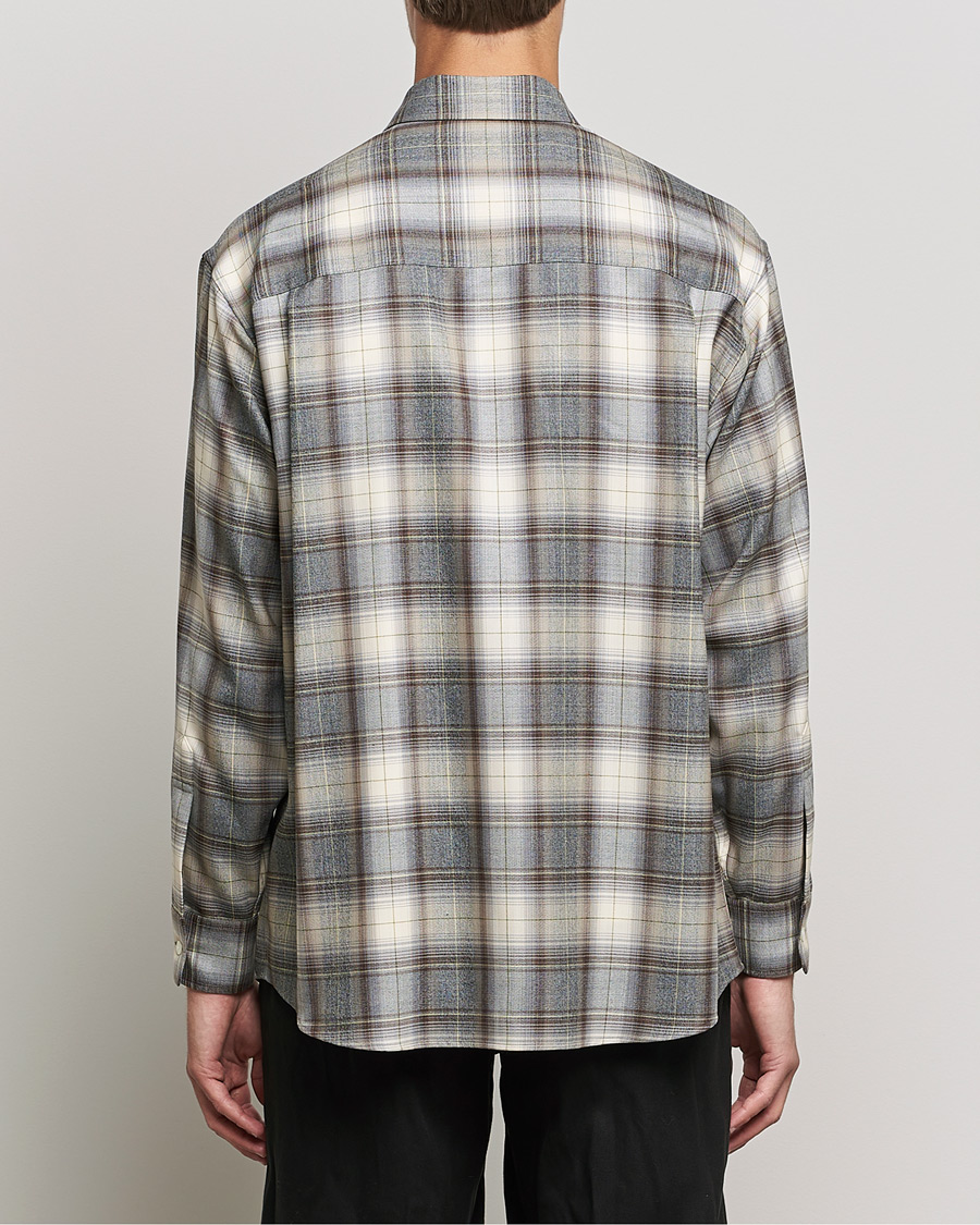 Herre | Skjorter | Auralee | Super Light Wool Shirt Brown Check