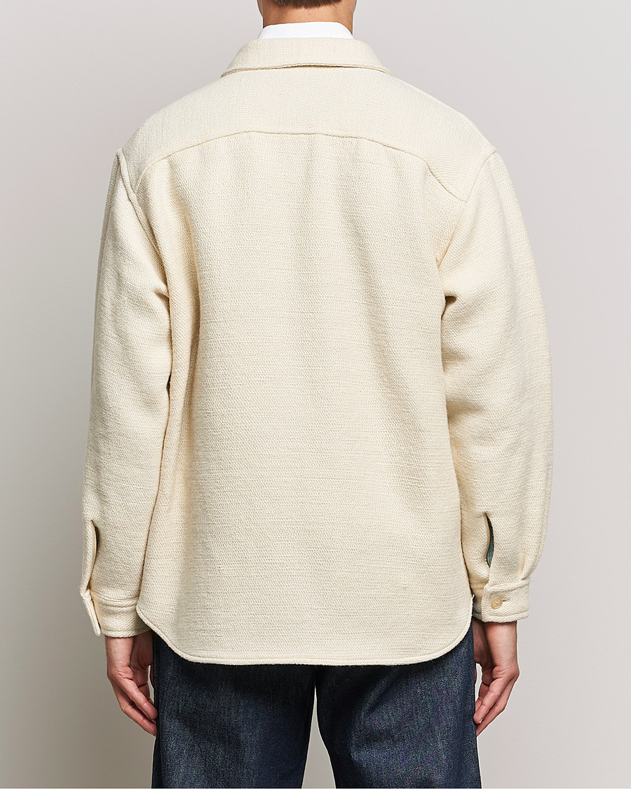 Herre | Skjorter | Auralee | Double Pocket Wool Overshirt Ivory
