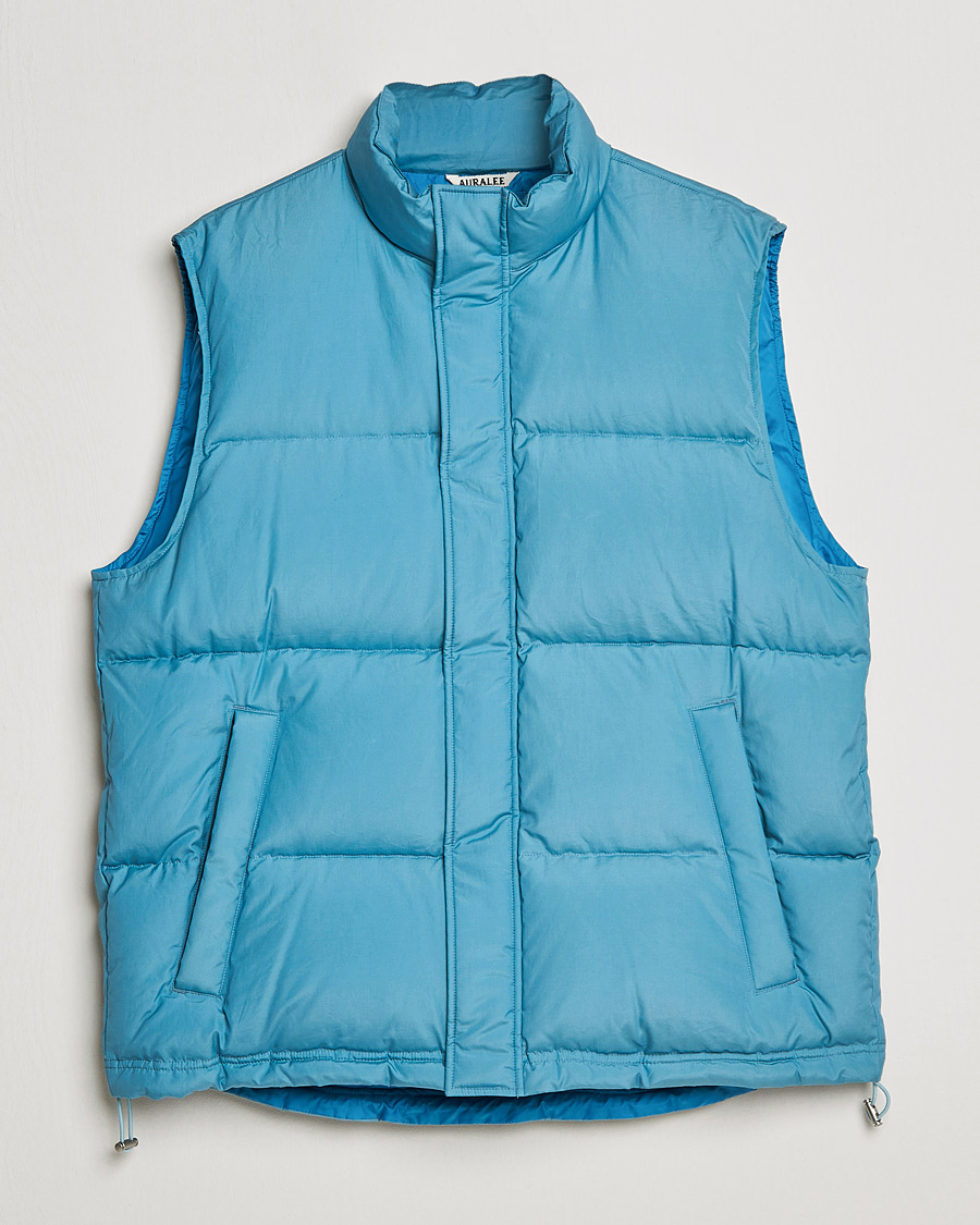 Herre | Jakker | Auralee | Suvin Down Vest Cerulean Blue