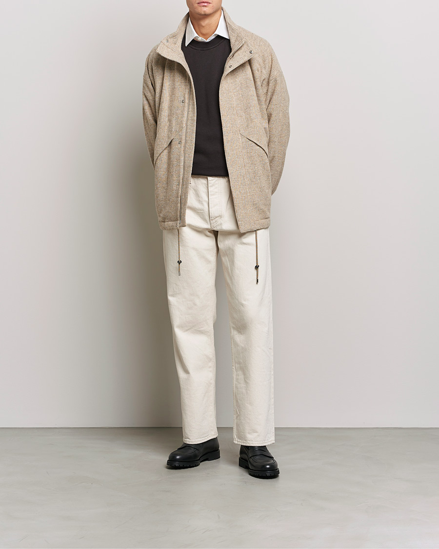 Herre | Jakker | Auralee | Light Tweed Zip Blouson Beige