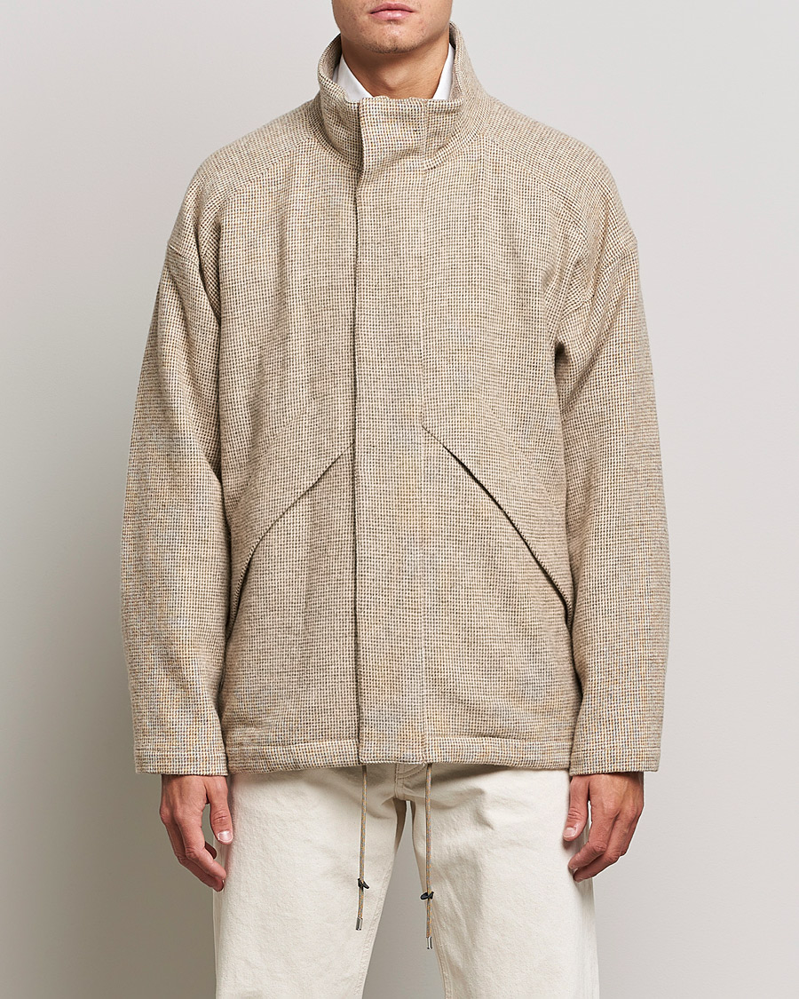 Herre | Jakker | Auralee | Light Tweed Zip Blouson Beige