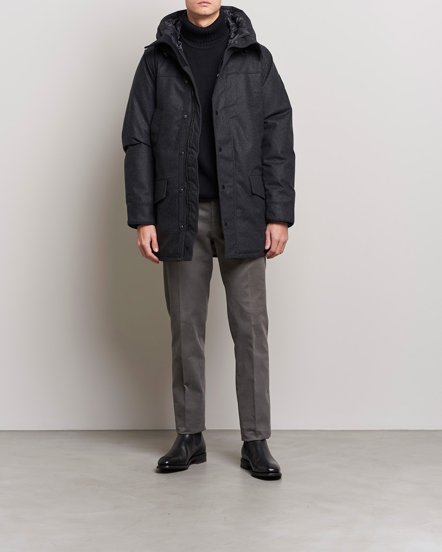 Herre | Jakker | Canada Goose Black Label | Canada Goose Langford Wool Parka Carbon Melange