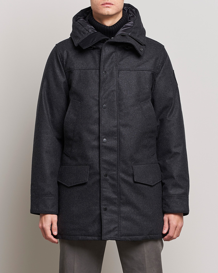 Herre | Jakker | Canada Goose Black Label | Canada Goose Langford Wool Parka Carbon Melange