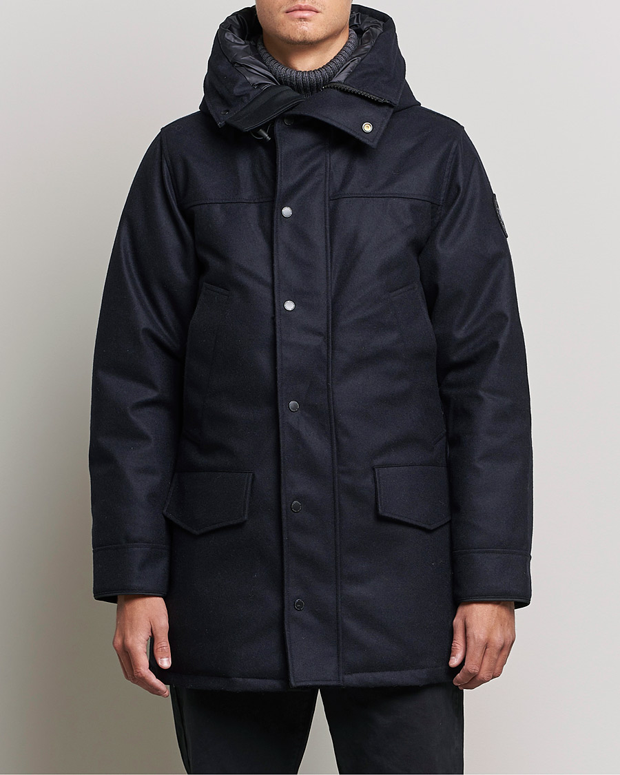 Herre | Jakker | Canada Goose Black Label | Canada Goose Langford Wool Parka Atlantic Navy Melange