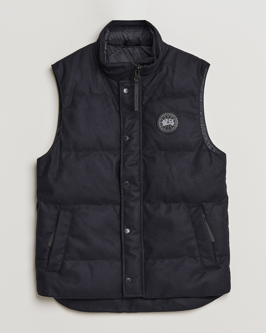 Herre | Vester | Canada Goose Black Label | Canada Goose Garson Wool Vest Atlantic Navy Melange